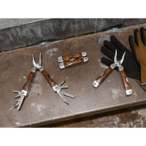 MAGNUM. Pince pliante multifonctions en acier inoxydable et en bois 4