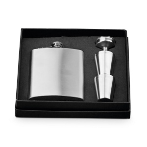 NOVAK. Ensemble de bouteilles et de verres en acier inoxydable 200 mL 3