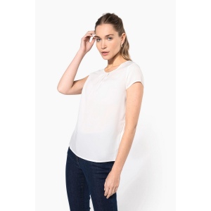 Blouse crêpe manches courtes femme 6