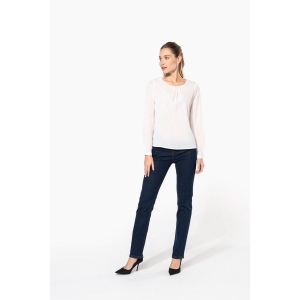Blouse crêpe manches longues femme 16
