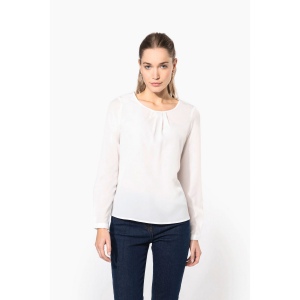 Blouse crêpe manches longues femme 12