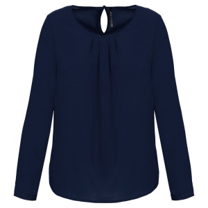 Blouse crêpe manches longues femme 2