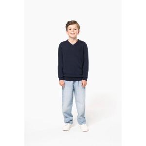 Pull col V enfant 8