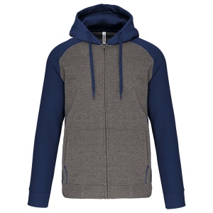 Veste molleton zippée capuche bicolore unisexe 3