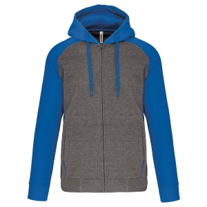 Veste molleton zippée capuche bicolore unisexe 5