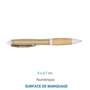 Stylo à bille NASH BAMBOU Encre bleue 4