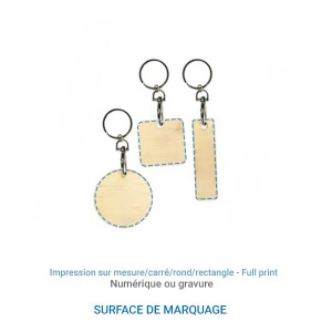 Porte-clés ECO PLAQUE BOIS - France 4