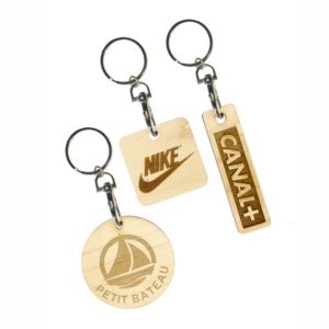 Porte-clés ECO PLAQUE BOIS - France