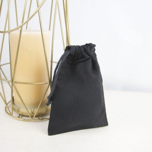 Pochon coton noir S 15x20 2