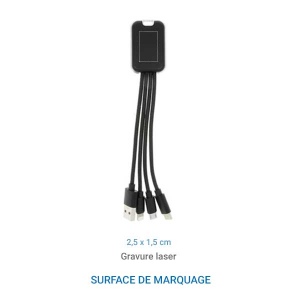 Câble USB 4 en 1 rétroéclairé 4