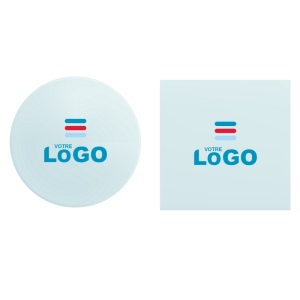 Sticker de sol brillant ROND/CARRE blanc