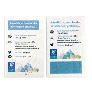 Carte de visite papier graines 2