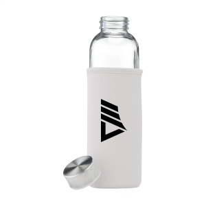 Fine bouteille d'eau étanche, en verre sodocalcique avec un capuchon à vis en acier inoxydable 7