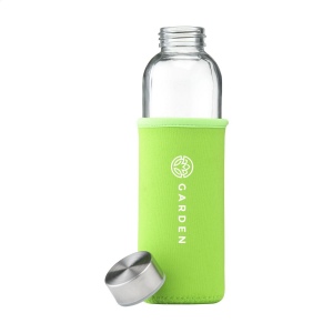 Fine bouteille d'eau étanche, en verre sodocalcique avec un capuchon à vis en acier inoxydable 10