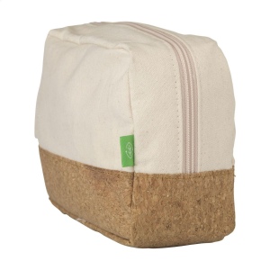 Trousse de toilette en matériaux naturels : toile organique et liège 7