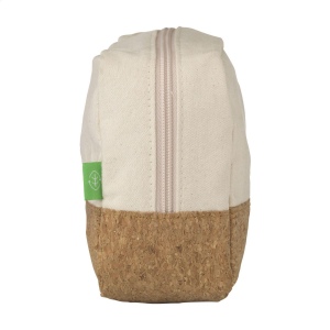 Trousse de toilette en matériaux naturels : toile organique et liège 9