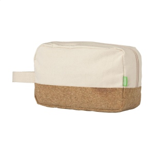 Trousse de toilette en matériaux naturels : toile organique et liège 11