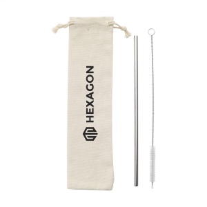 Reusable 1 piece ECO Straw Set paille acier inoxydable