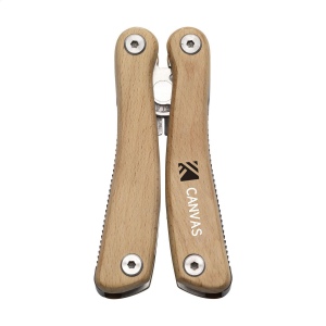 Pince polyvalente compacte en acier inoxydable avec un manche en bois en hêtre 4