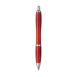 Stylo à bille à encre bleue avec un corps de couleur transparente, fabriqué en PET 100% recyclé 19