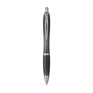 Stylo à bille à encre bleue avec un corps de couleur transparente, fabriqué en PET 100% recyclé 10