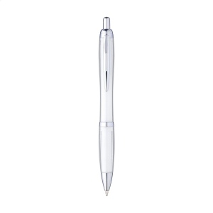 Stylo à bille à encre bleue avec un corps de couleur transparente, fabriqué en PET 100% recyclé 11