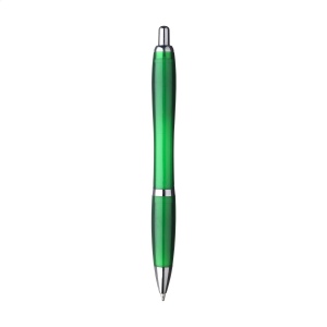 Stylo à bille à encre bleue avec un corps de couleur transparente, fabriqué en PET 100% recyclé 15