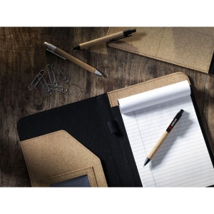 Stylo à bille à encre bleue avec un support en liège 13