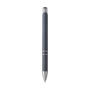 Stylo à bille à encre bleue avec un support 50% ABS et 50% en paille de blé, avec un clip en métal et des accents en plastique chromé 10