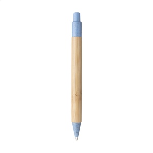 Stylo à bille à encre bleue avec un support en bambou 16