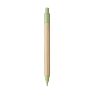 Stylo à bille à encre bleue avec un support en bambou 17