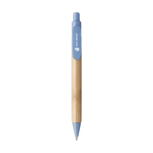 Stylo à bille à encre bleue avec un support en bambou 8