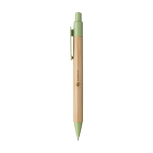 Stylo à bille à encre bleue avec un support en bambou 13