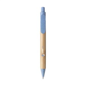 Stylo à bille à encre bleue avec un support en bambou 4