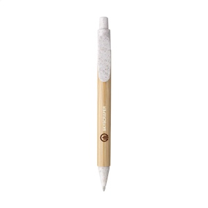 Stylo à bille à encre bleue avec un support en bambou 3