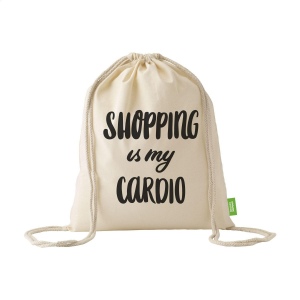 Sac à dos en coton organique (140 g/m²) avec cordons de serrage