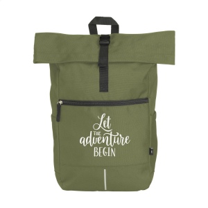 Sac à dos «&amp;nbsp;roll-top&amp;nbsp;» pratique, solide et imperméable en polyester RPET 4