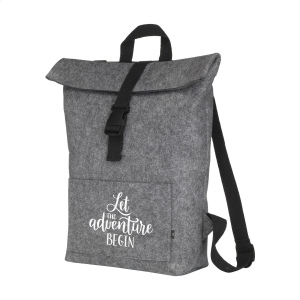 Sac à dos «&amp;nbsp;roll-top&amp;nbsp;» robuste et pratique en RPET feutre 4
