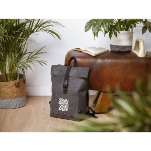 Sac à dos «&amp;nbsp;roll-top&amp;nbsp;» robuste et pratique en RPET feutre 9
