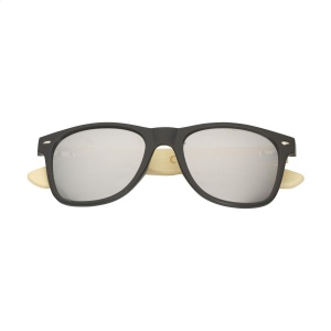 Lunettes de soleil avec branches de bambou, une monture paille de blé et des verres réfléchissants argentés qui assurent une protection UV 400 (selon les normes européennes) 3