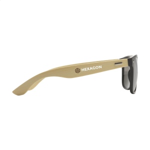 Lunettes de soleil avec branches de bambou, une monture paille de blé et des verres réfléchissants argentés qui assurent une protection UV 400 (selon les normes européennes) 4