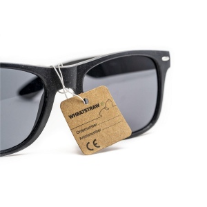 Lunettes de soleil avec monture fabriquée en fibres de paille de blé biodégradables et en plastique PP 8