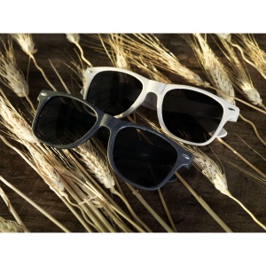 Lunettes de soleil avec monture fabriquée en fibres de paille de blé biodégradables et en plastique PP 11