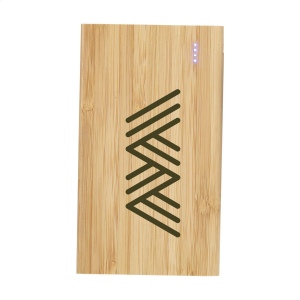 Batterie externe compacte, en bambou naturel certifié FSC 100%, avec une batterie lithium-polymère intégrée (4000 mAh) 4