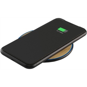 Chargeur de 10 W en ABS / bambou permettant de recharger rapidement et sans fil les téléphones mobiles 4