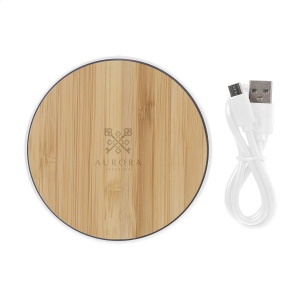 Chargeur de 10 W en ABS / bambou permettant de recharger rapidement et sans fil les téléphones mobiles 9