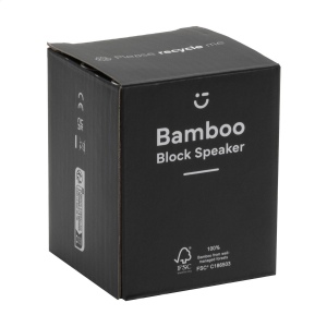 Haut-parleur Bluetooth et chargeur sans fil 2-en-1, en magnifique bambou naturel certifié FSC 100% et en ABS 6