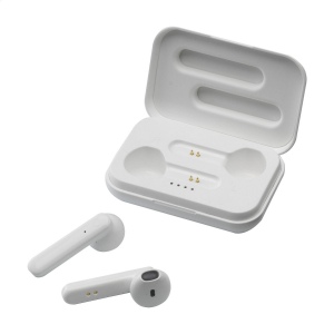 Set d’écouteurs sans fil dans une boîte de rangement rechargeable 2