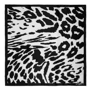 Foulard soie Lina White & Black