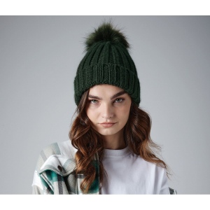 Bonnet Verbier grosse maille Pop Pom